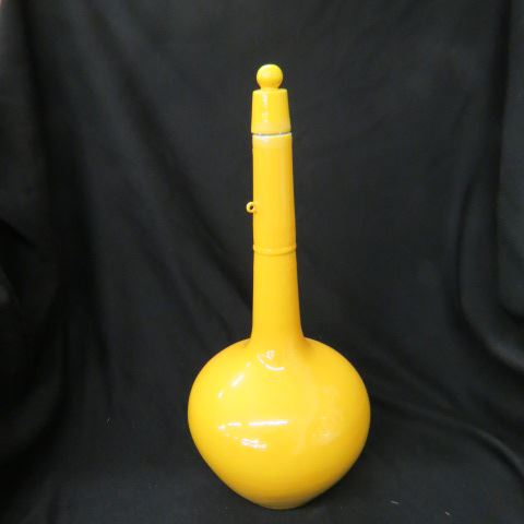 Appraisal: Chinese Yellow Porcelain Bottle signed tall excellent