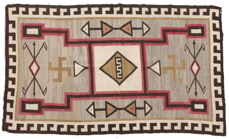 Appraisal: Navajo Rug circa s rectangular form attractive design and coloring