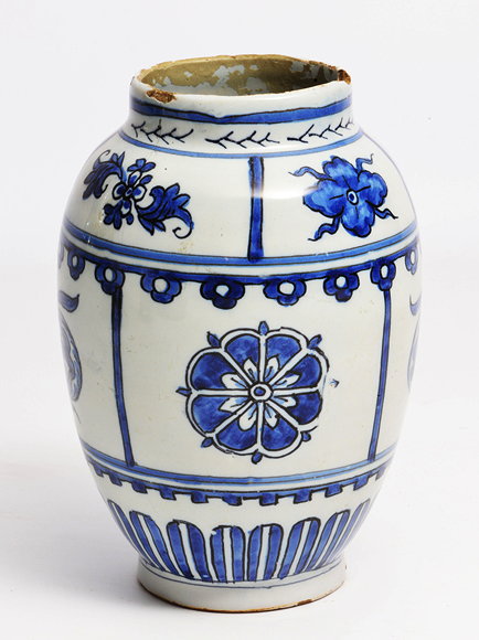 Appraisal: A LATE TH CENTURY DUTCH BLUE AND WHITE TIN GLAZED