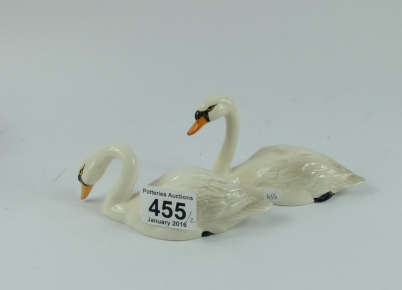 Appraisal: Beswick Swans Head Up and Head Down