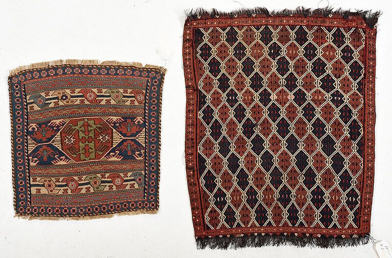 Appraisal: Two Bagface Rugs Eastern Caucasus circa Soumak with octagonal medallion