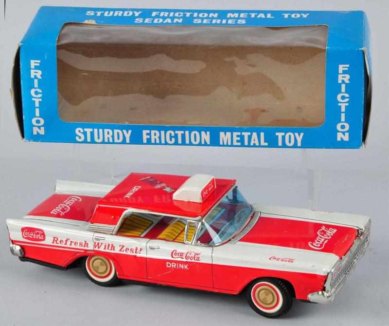 Appraisal: s Ford Coca-Cola Taxi Toy with O B Description Some