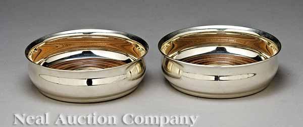 Appraisal: A Pair of Tiffany and Co Sterling Silver Wine Coasters