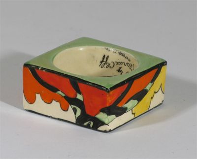 Appraisal: Honolulu' a Clarice Cliff Fantasque Bizarre napkin ring square painted