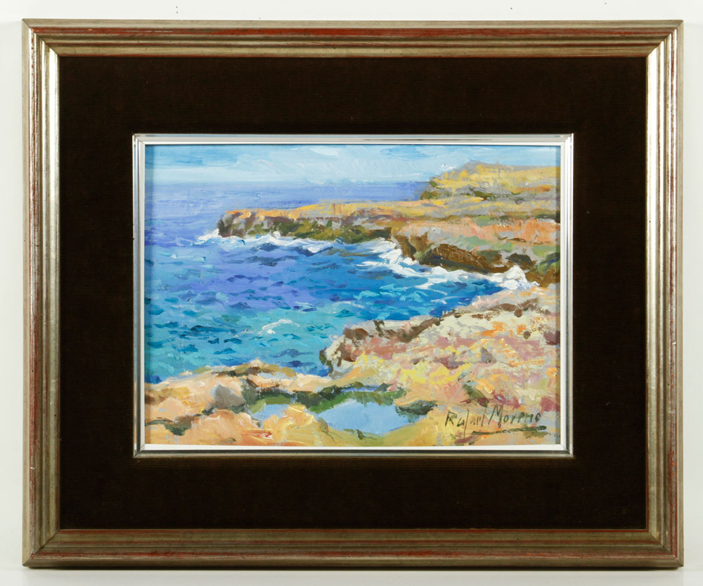 Appraisal: - Moreno Seascape with Rocks O C Rafael Moreno seascape