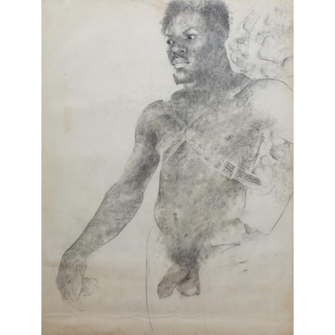 Appraisal: George Valentine Dureau - New Orleans Male Nude with Military