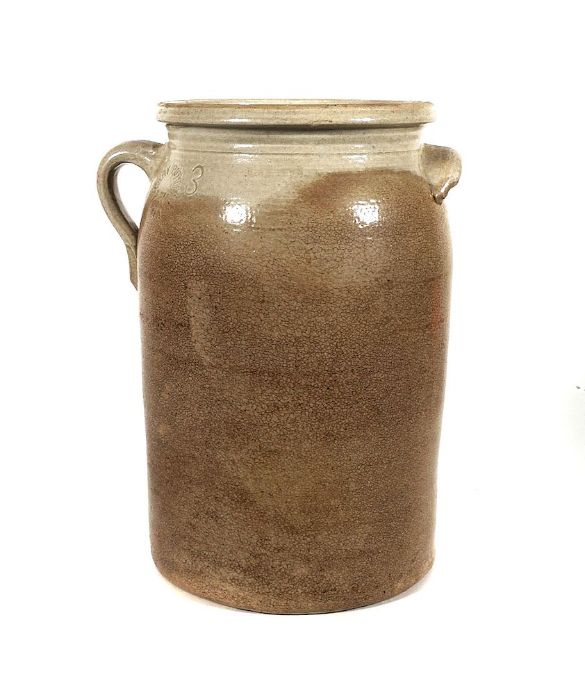 Appraisal: CRARY POTTERY Gal Crock Three gallon stoneware storage jar by