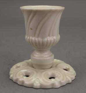 Appraisal: th C Porcelain Candle Holder th C Porcelain Candle Holder