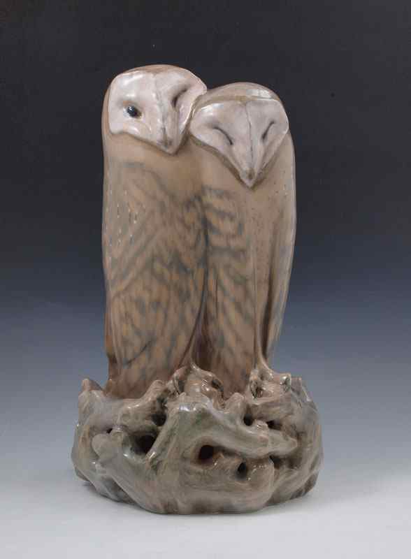 Appraisal: ROYAL COPENHAGEN OWLS '' tallCONDITION Note hole drilled in bottom