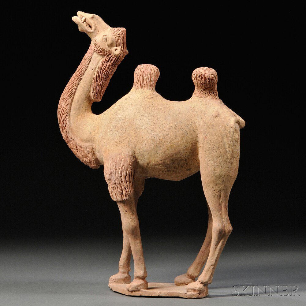 Appraisal: Funerary Pottery Model of a Camel Mingqi China Tang Dynasty