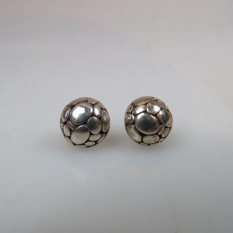 Appraisal: Pair Of John Hardy American Sterling Silver Stud Earrings