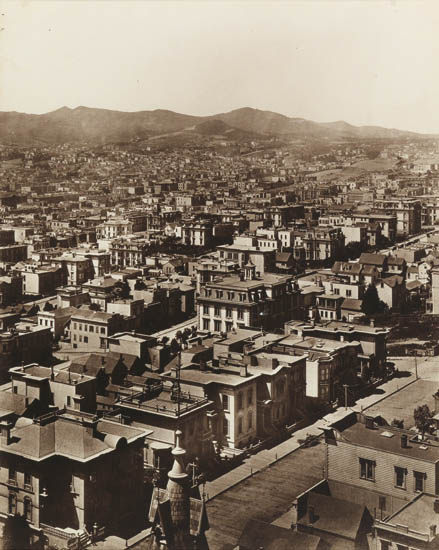 Appraisal: MUYBRIDGE EADWEARD - Thirteen-part panorama of San Francisco California Toned