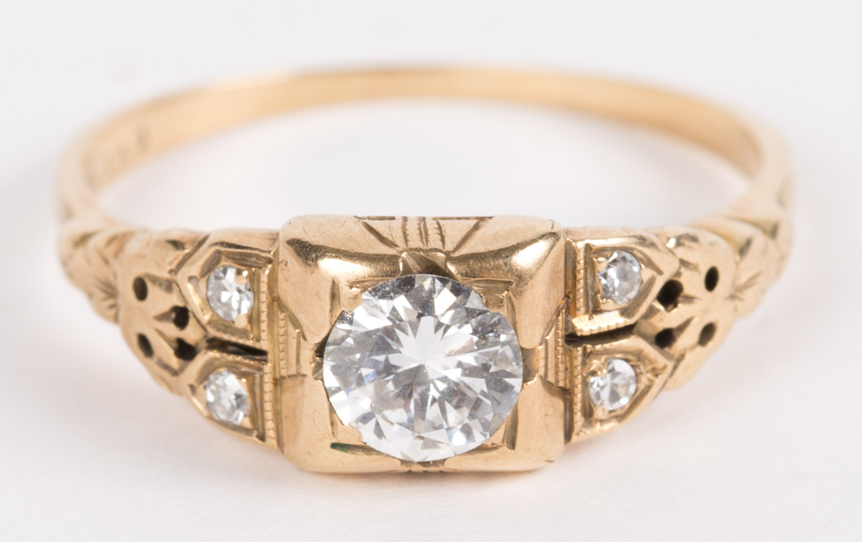 Appraisal: A Gold Diamond Ring k size Condition Comments added on