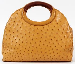 Appraisal: JUDITH LEIBER HONEY OSTRICH BAG JUDITH LEIBER HONEY OSTRICH BAG