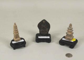 Appraisal: Small Bronze Plaque Of Tsongkhapa A small bronze figure of