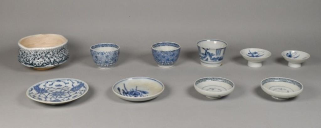 Appraisal: PIECES OF JAPANESE PORCELAIN Pieces of Japanese porcelain sakazuki or