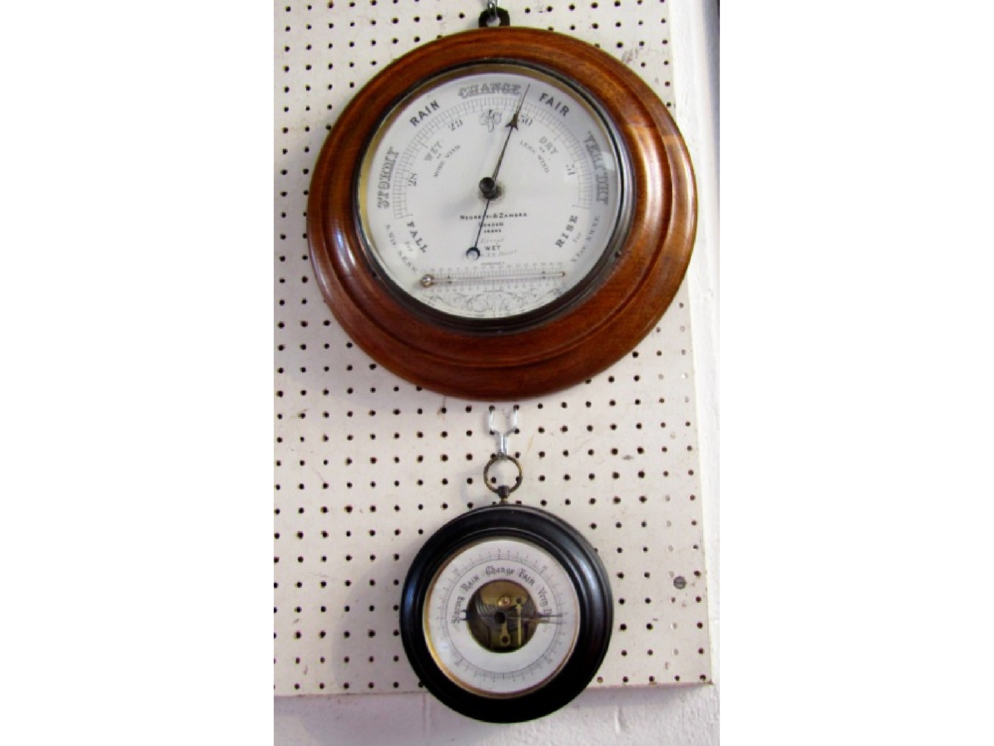 Appraisal: A late th century aneroid barometer by Negretti Zambra London