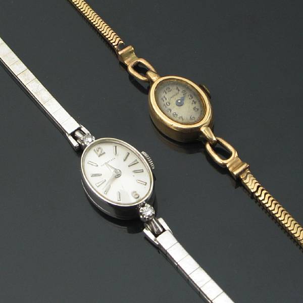 Appraisal: A ladies diamond and k white gold wristwatch dial signed