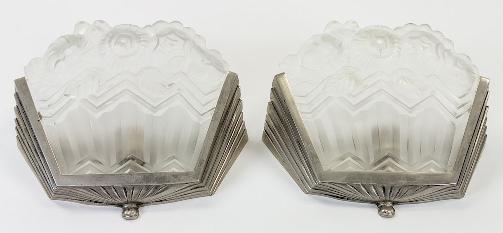 Appraisal: A PAIR OF JEAN NOVERDY WALL SCONCES CIRCA S A