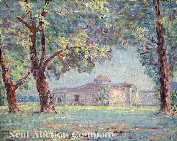 Appraisal: Southern School early-to-mid th c In the Park oil on