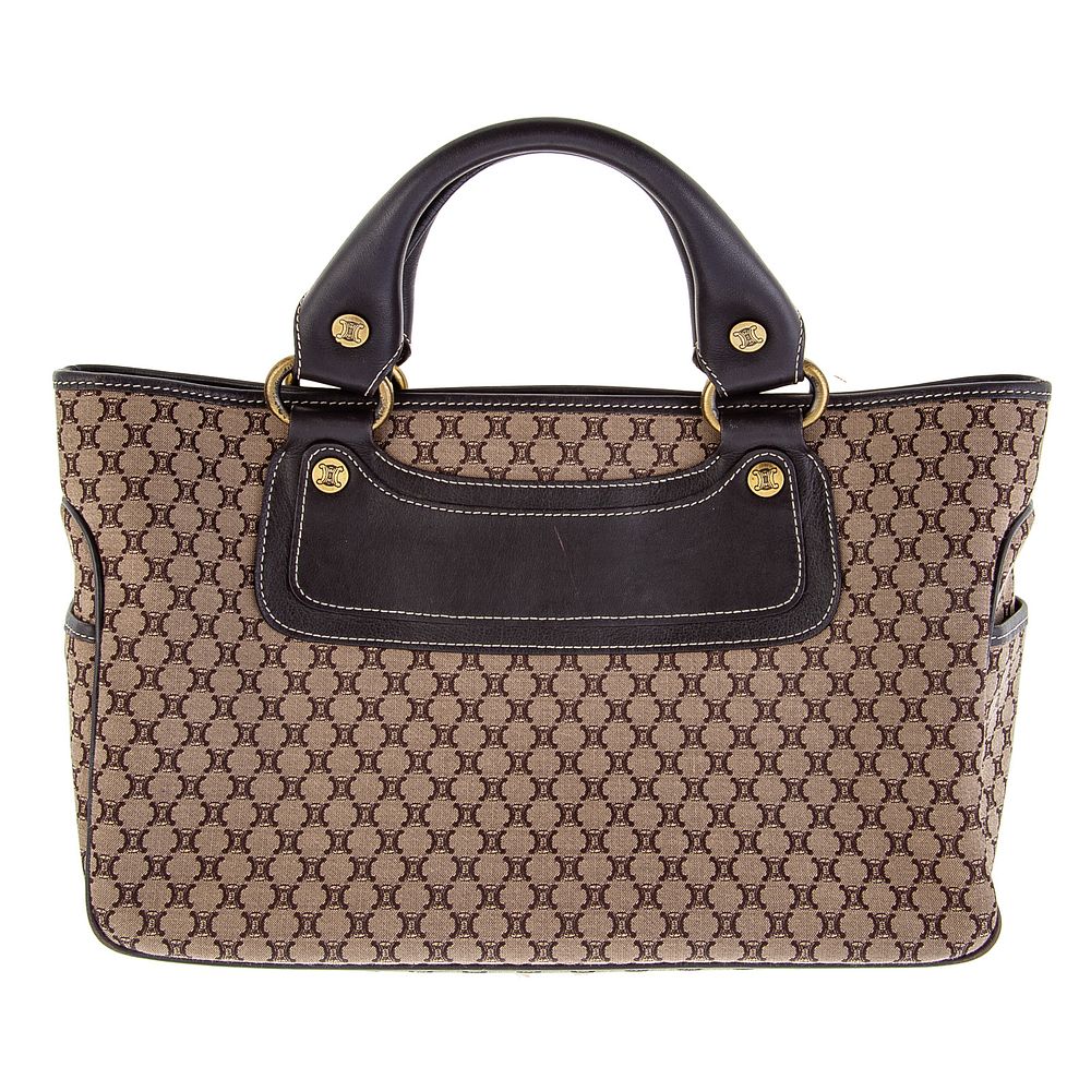 Appraisal: A Celine Monogram Boogie Bag A brown and tan Macadam