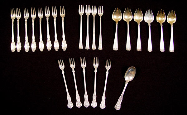 Appraisal: PIECE COLLECTION GORHAM STERLING FORKS Includes ice cream forks in