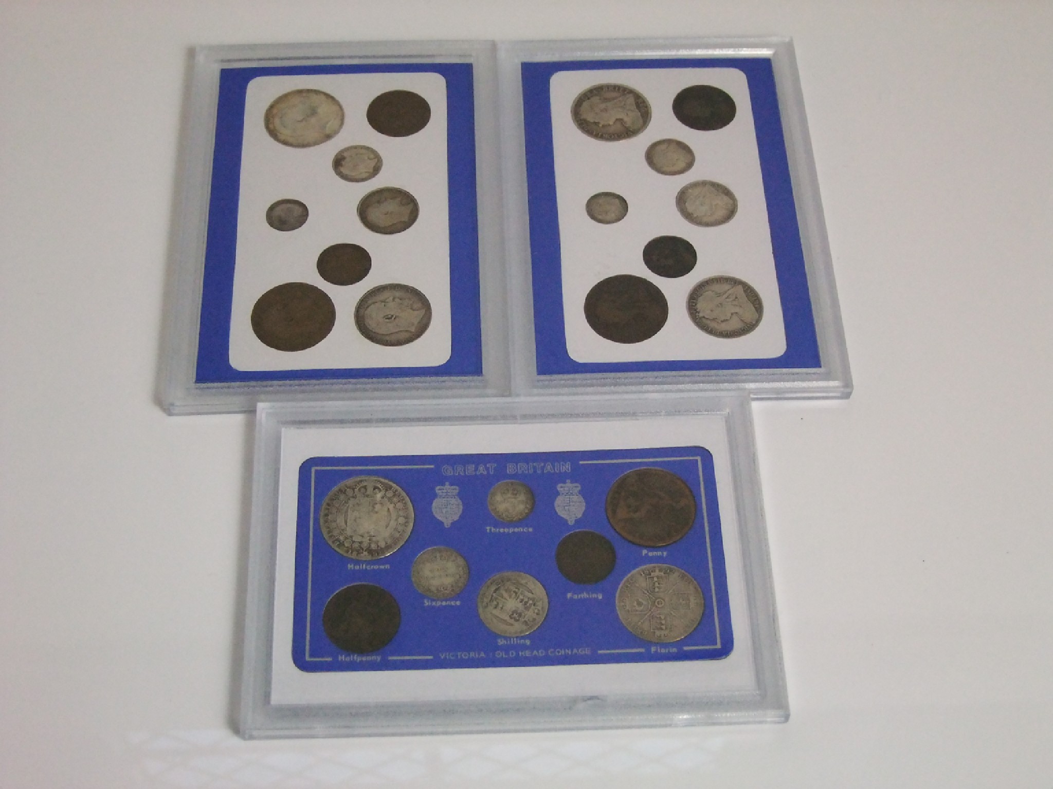 Appraisal: Two Queen Victoria and one Edward VIII coin sets