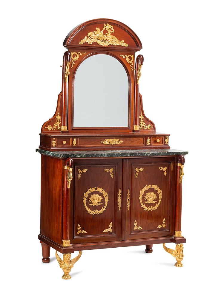 Appraisal: An Empire Style Gilt Bronze Mounted Dressing Table An Empire