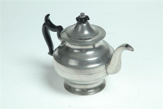 Appraisal: PEWTER TEAPOT Touch mark for ''Smith Co '' Massachusetts mid