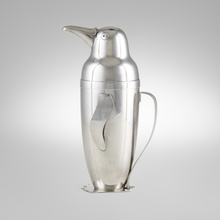 Appraisal: Emil Schuelke Penguin cocktail shaker Napier CompanyUSA c silver-plated brass