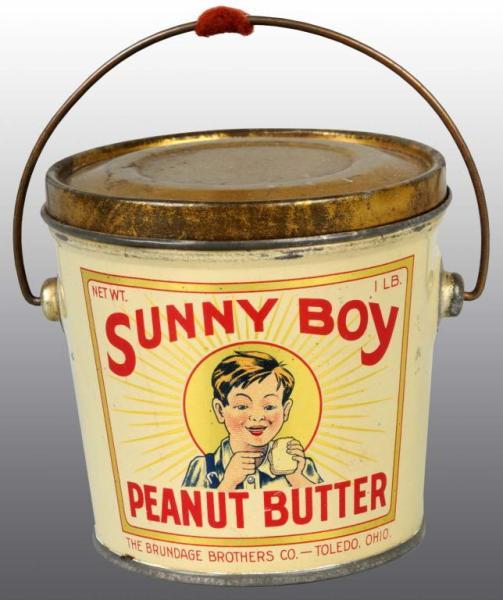 Appraisal: Sunny Boy Peanut Butter Pail Description Manufactured by the Brundage