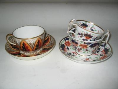 Appraisal: A SPODE PORCELAIN TRIO early th century painted with flowers