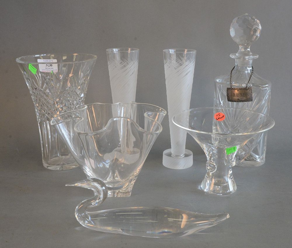 Appraisal: Assorted Group of Glass and Crystal to include two Steuben