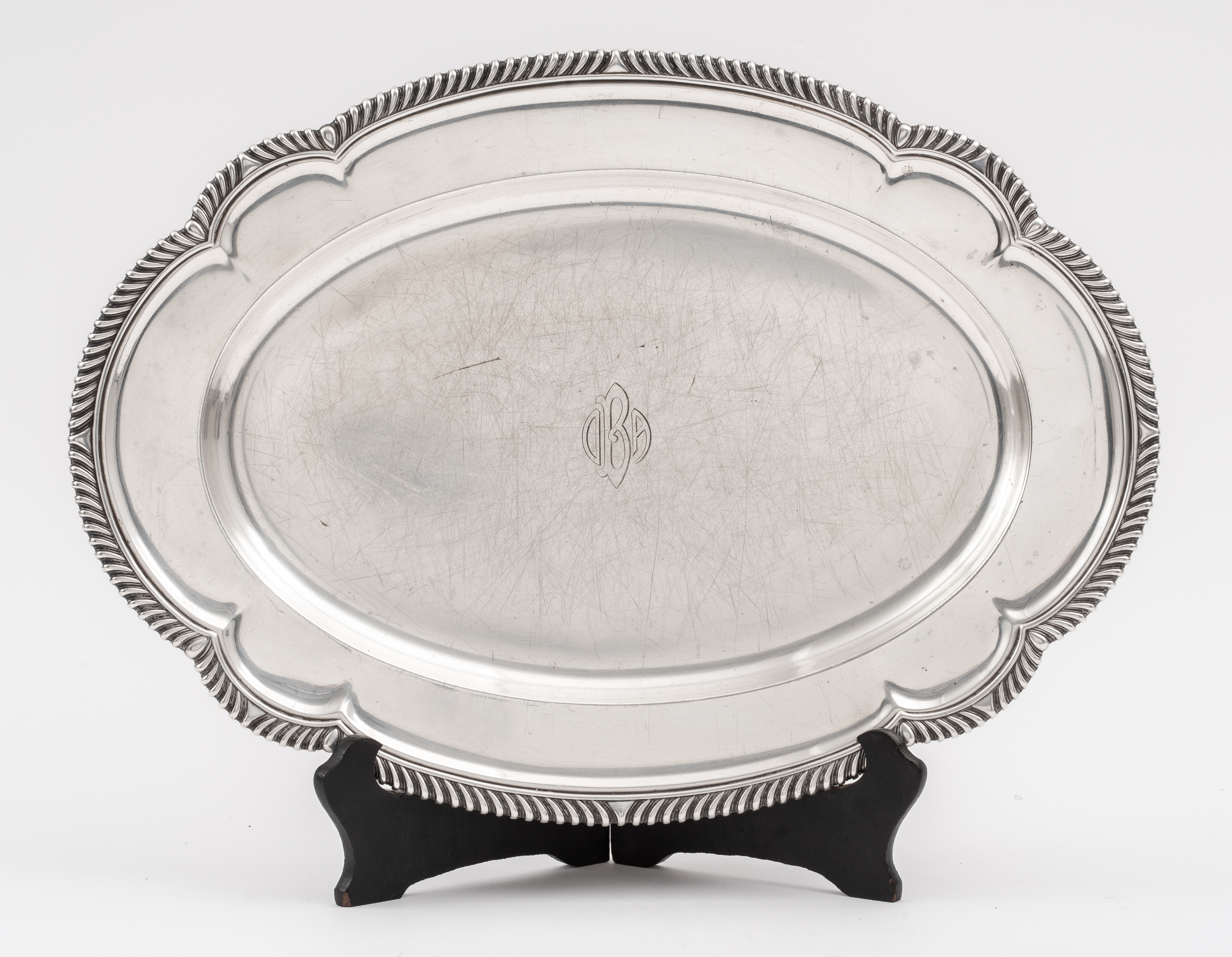 Appraisal: GORHAM STERLING SILVER TRAY Gorham sterling silver tray monogrammed DBA