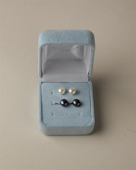 Appraisal: Two Pairs of Freshwater Cultured Pearl Earrings one white one