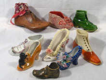 Appraisal: An interesting collection of twenty porcelain shoes ranging in date