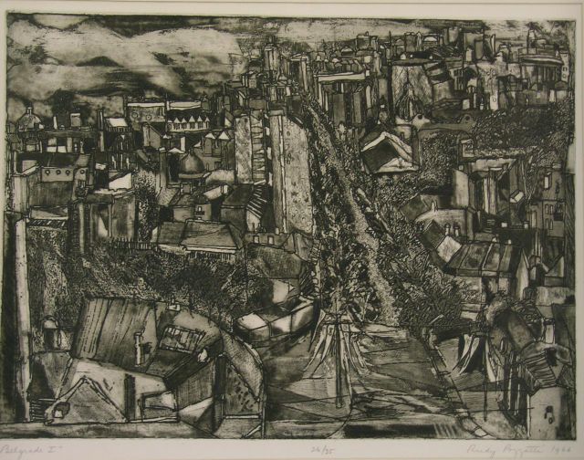 Appraisal: Rudy Pozzatti IN - x etching signed lower right Belgrade