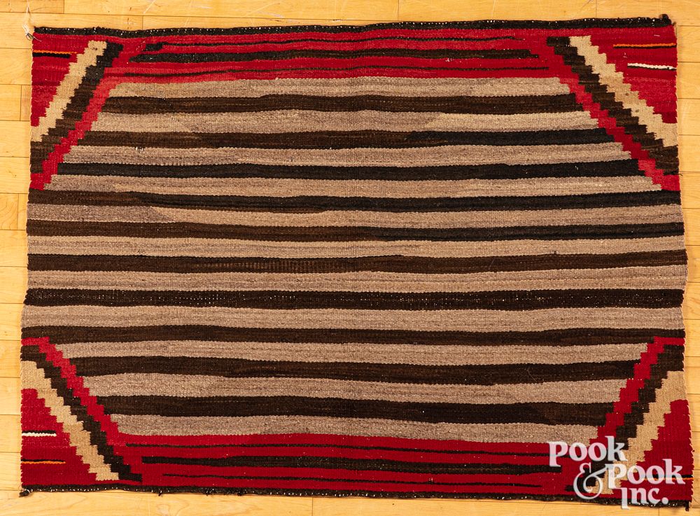 Appraisal: Navajo Indian modified Chief's blanket pattern rug Navajo Indian modified