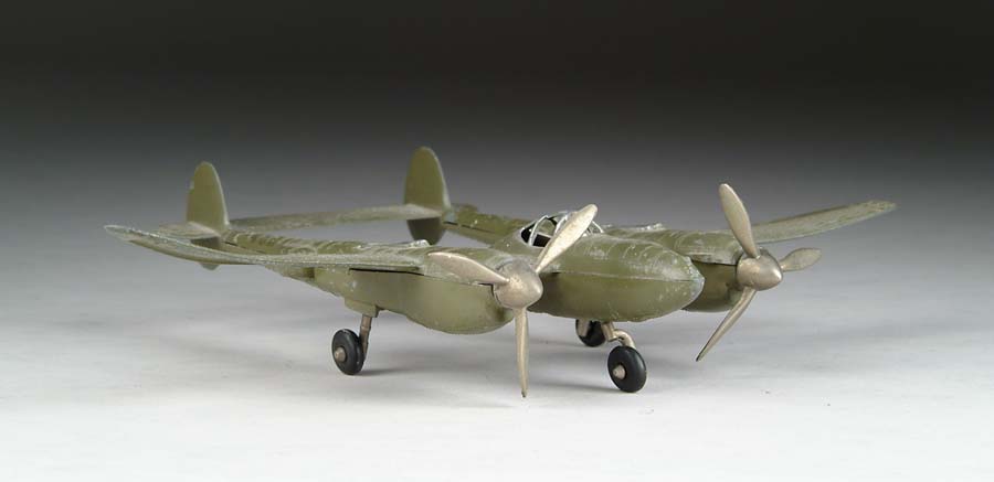 Appraisal: DIE CAST P- PLANE Olive drab die cast plane imitating