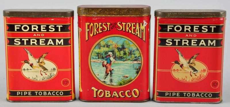 Appraisal: Lot of Forest Stream Tobacco Tins Condition Excellent - Excellent