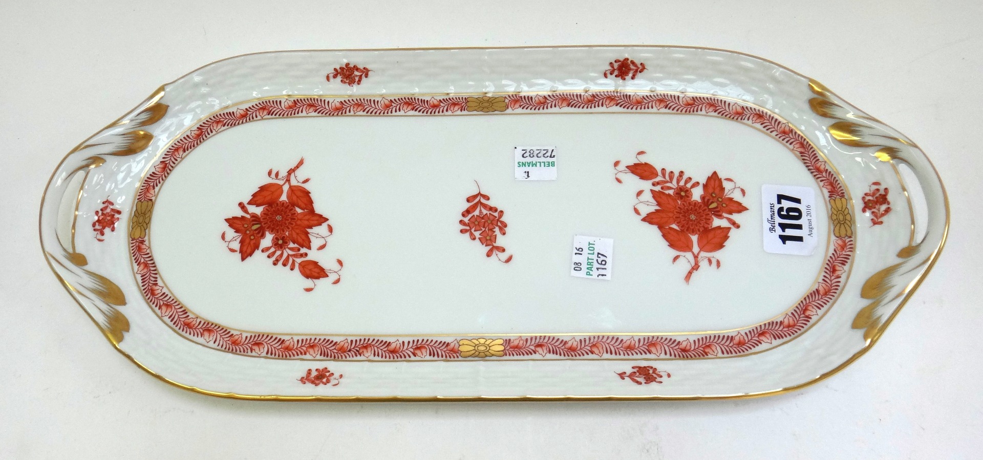 Appraisal: A Herend 'Chinese bouquet rust' porcelain twelve piece dinner and