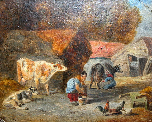 Appraisal: FOLLOWER OF JOHN FREDERICK HERRING JNRFarmyard with milk maids cattle