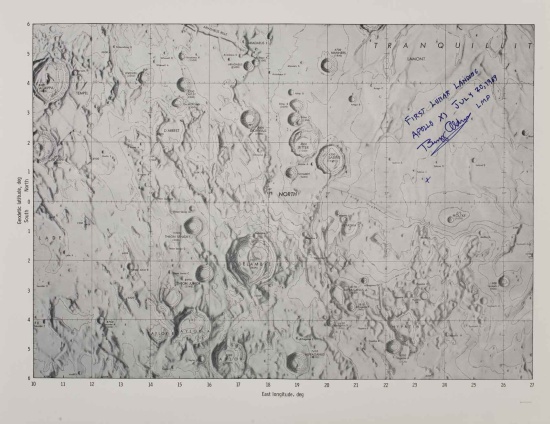 Appraisal: Apollo Landing Site Chart A NASA MSC internal use shaded