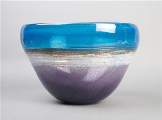 Appraisal: A Studio Glass Bowl Height x width inches