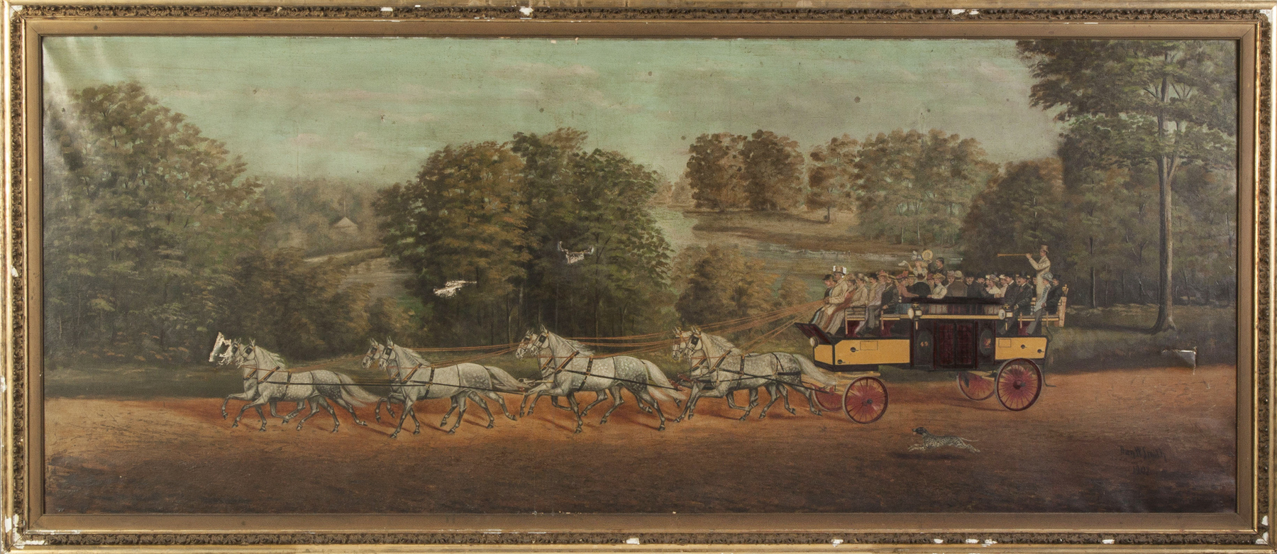 Appraisal: Dan W Smith Carriage Scene Sgn Lower right Dan W