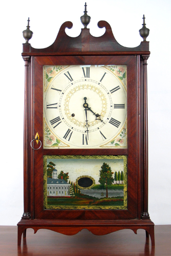 Appraisal: FEDERAL PILLAR SCROLL SHELF CLOCK Eli Terry Sons Plymouth Connecticut