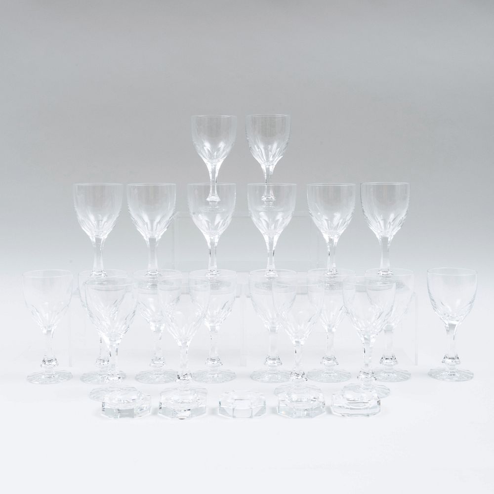 Appraisal: Baccarat Glass Part Stemware Service in the 'Monaco' Pattern Acid