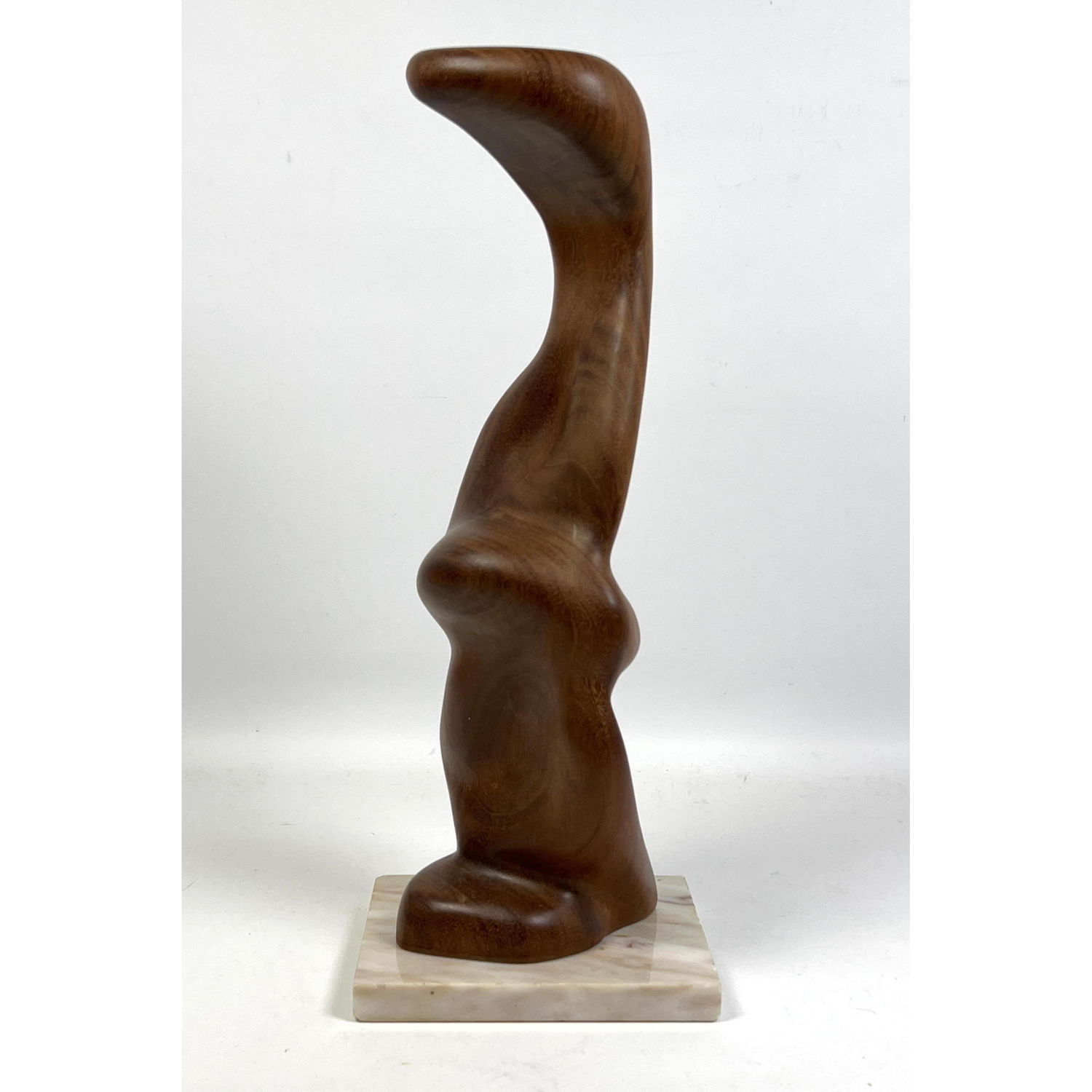 Appraisal: TOM LUTTON Carved Wood Abstract Sculpture Modernist form Inquisitive Being