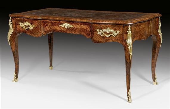 Appraisal: BUREAU PLAT Louis XV style partly from old elements Paris