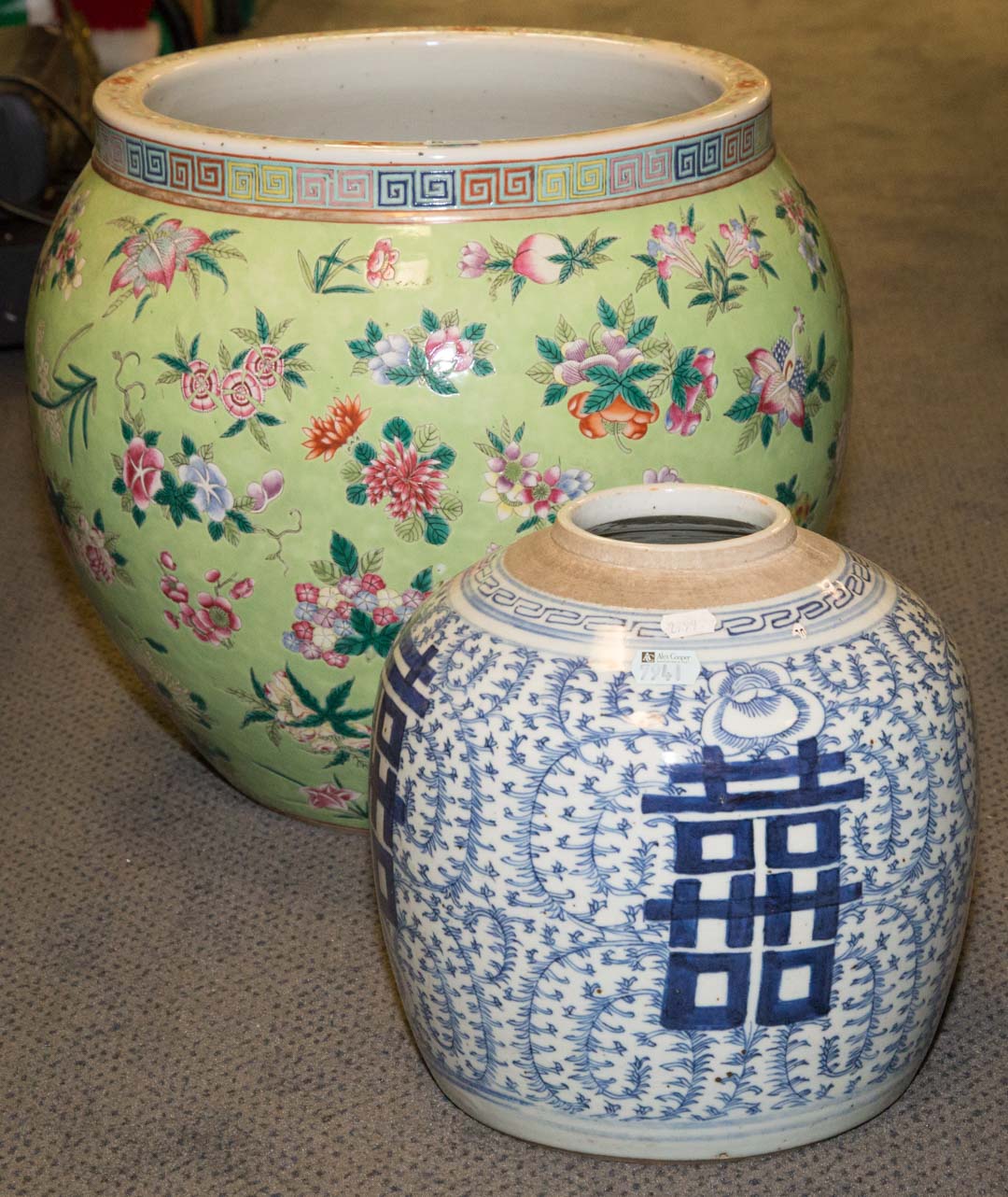 Appraisal: Two oriental jars